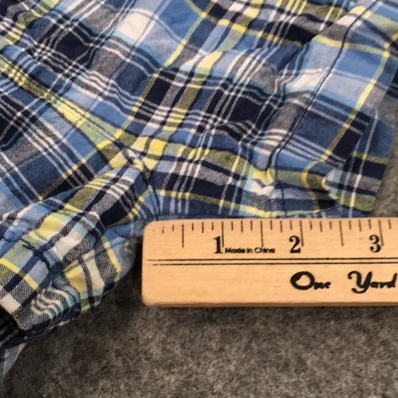 Carter’s Baby Boy 12M‎ Shorts Blue Plaid Pull On 100% Cotton Preppy Summer - Picture 6 of 6